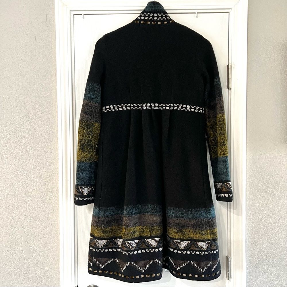 Diane Von Furstenberg Wool Patterned Coat Size M - Picture 2 of 7